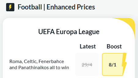 BetVictor odds boost bet of the day