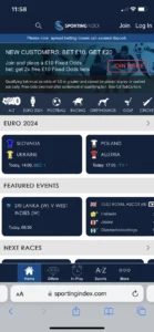 Sporting Index mobile betting