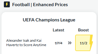BetVictor odds boost bet of the day