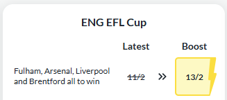 BetVictor Odds Boost Bet of the Day
