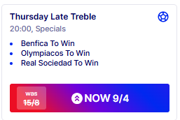 Betfred odds boost bet of the day